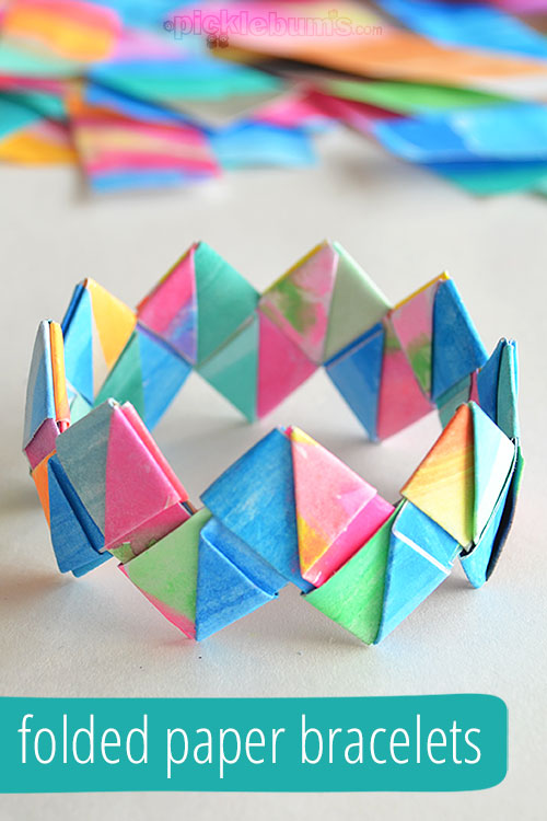 Folded Paper Bracelets - Picklebums