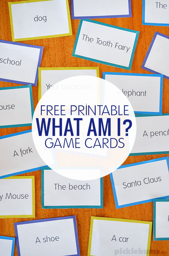 Game Cards Printable Game Cards