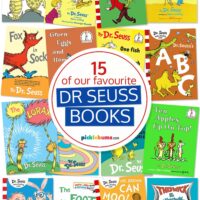 Collage of covers of Dr Seuss books