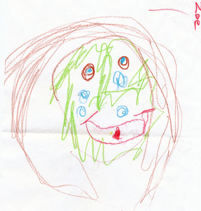preschoolers drawing of a person