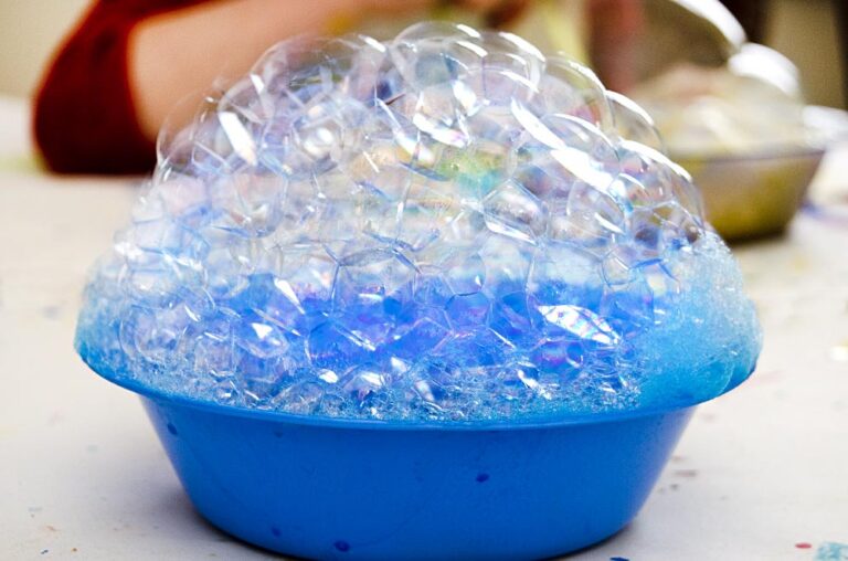 bowl of bubble paint