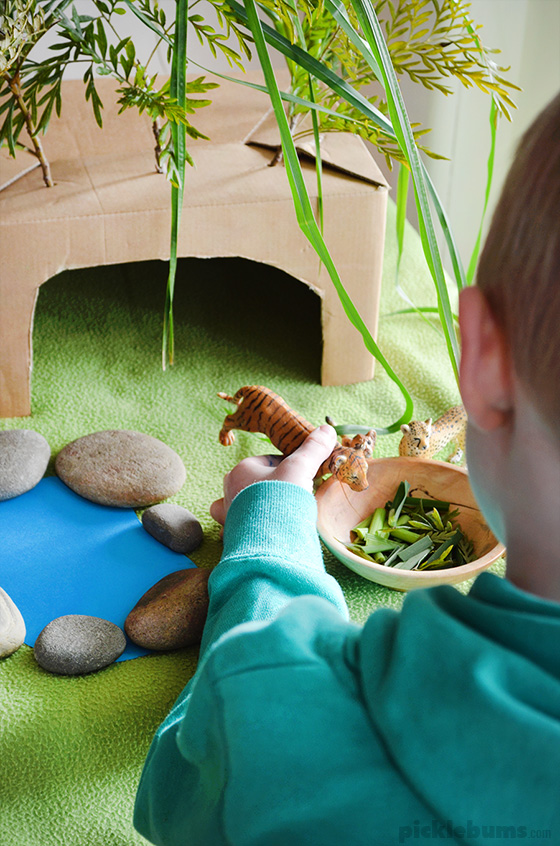 A House for a Tiger - easy imaginative play plus extension ideas 