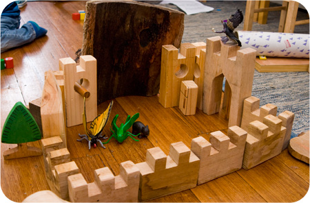 home made castle blocks
