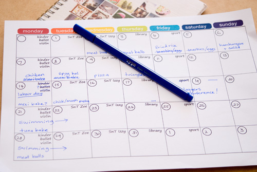 Menu Planning Calendar Template from picklebums.com