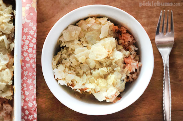 Tuna and Rice bake - an easy retro family dinner recipe.