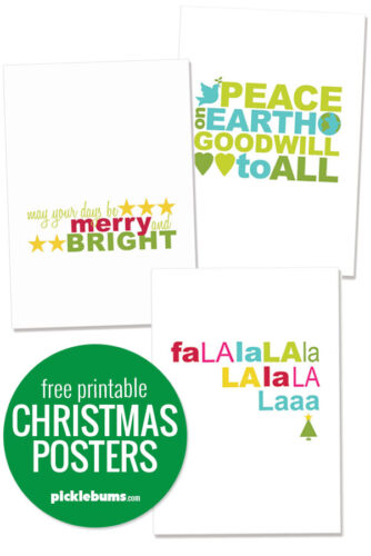 Free Printable Christmas Posters - Picklebums