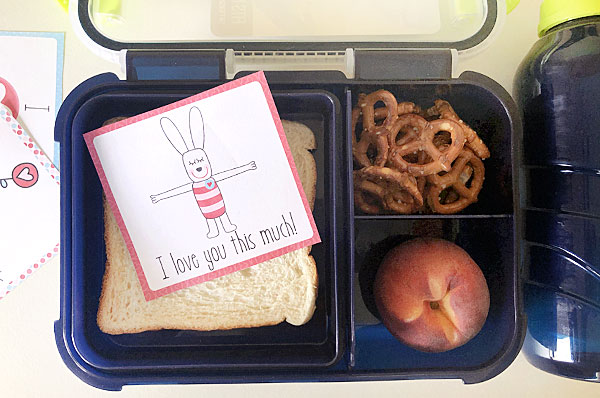 printable lunch box notes in lunch box