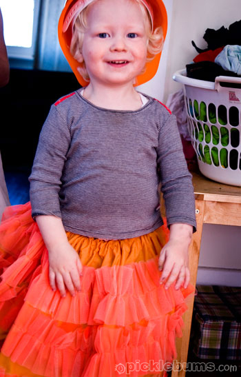 toddler wearing dress ups