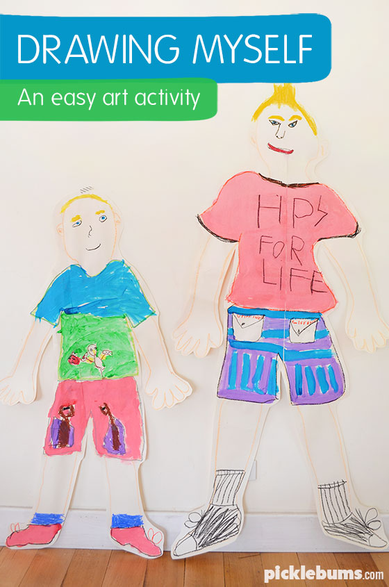 Drawing Myself - an easy art activity the kids will do over and over again