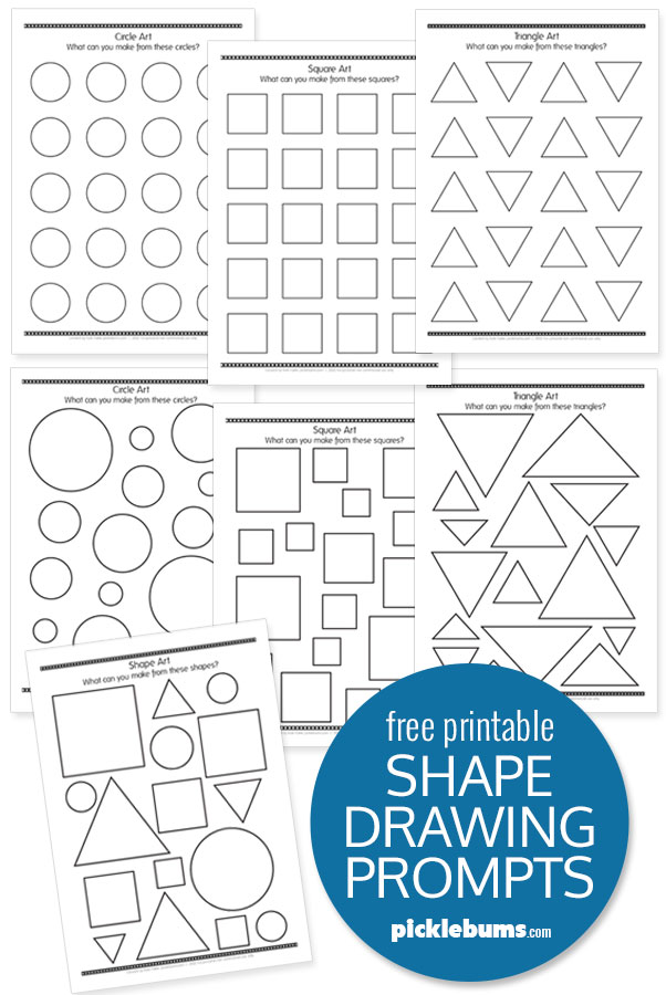 printable 2D shape drawing pages