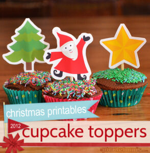 christmas cupcake toppers