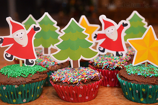Christmas cupcake toppers