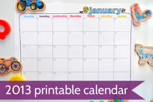 free printable calendar 2013