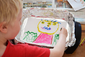 melted crayon drawing