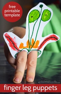 Finger Leg Puppets - Free Printable Template - Picklebums
