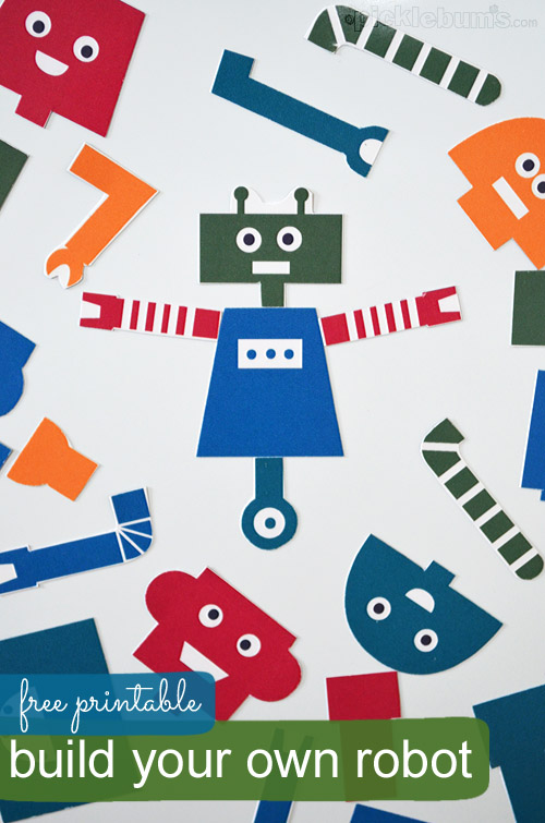 Build Your Own Robot! A free printable set of robot parts for playing and creating!