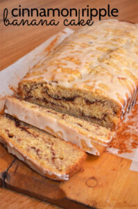 Cinnamon Ripple Banana Cake - quick easy and so yum!