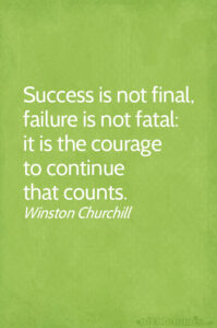 Courage - sometimes it's keeping going with the little things that is the most brave.
