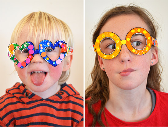 Free Printable Crazy Glasses - download, print and decorate! 