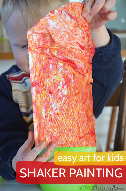 Shaker Painting - an easy, low mess, art activity