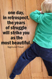 one day, in retrospect, the years of struggle will strike you as the most beautiful.