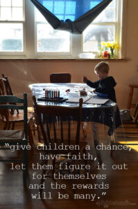 A lesson in letting kids figure it out on their own...
