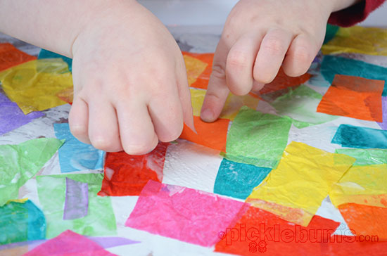 Foil Collage - an easy art activity for kids (and their tired parents)