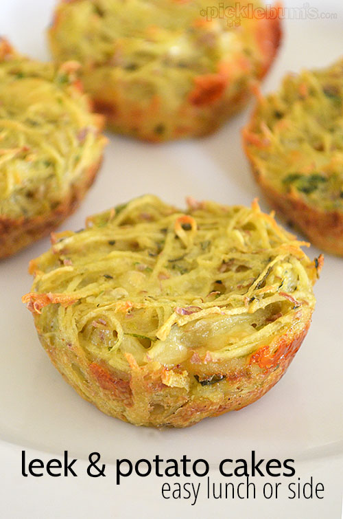 Leek and potatoe cakes - and easy lunch or side