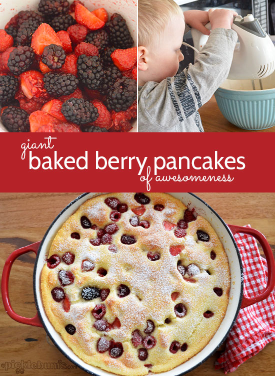 Giant Baked Berry Pancakes of Awesomeness! 