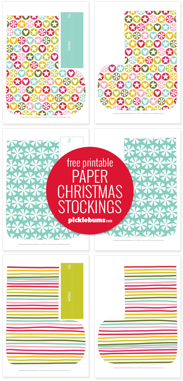 free printable paper stocking templates