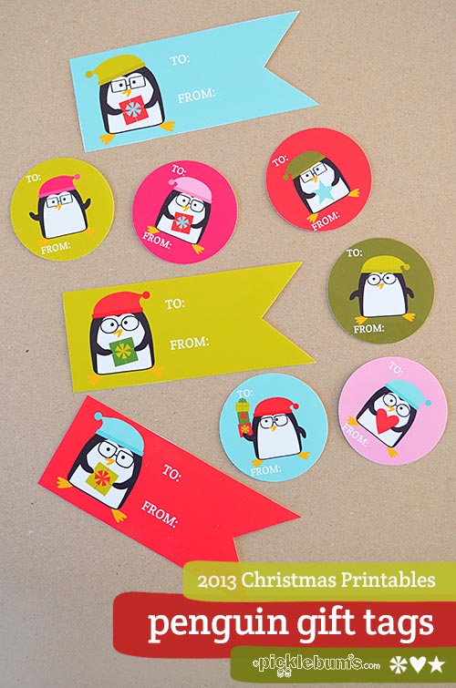 2013 Christmas Printables - Penguin Gift Tags!