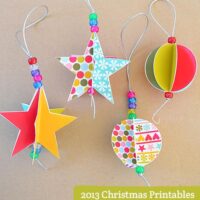 2013 Christmas Printables -paper decorations to print and make
