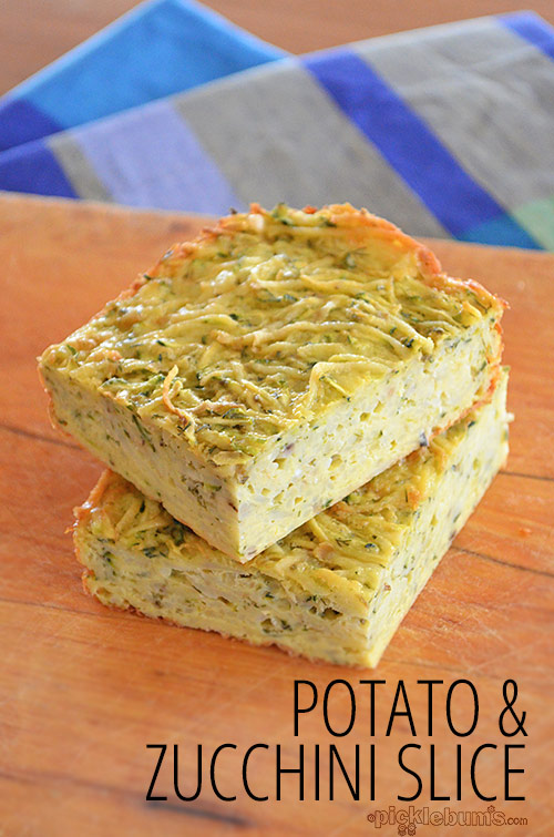 Potato and Zucchini Slice recipe - quick, easy and delicious! 