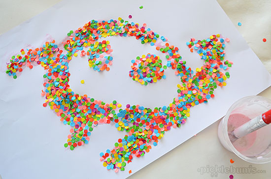 Confetti Collage - an easy and fun art activity