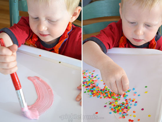 Confetti Collage - an easy and fun art activity