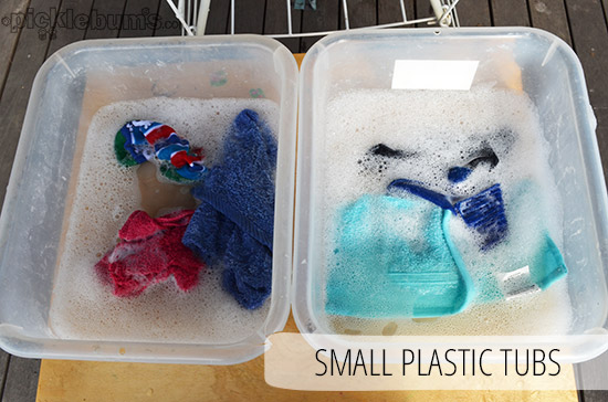  Five Easy Alternatives to a Water Table - Plastic Tubs