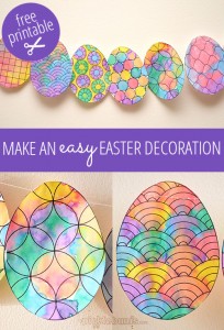 Make an Easy Easter Decoration - free printable egg to colour/paint