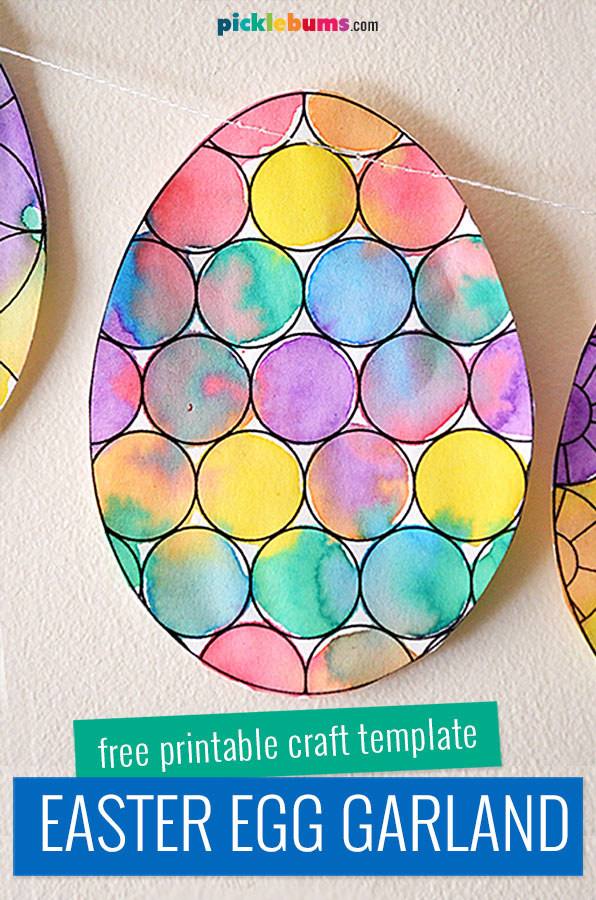 painter paper Easter egg garland