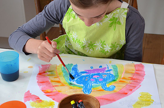 crayon resist art - a magical and easy art activity