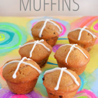Hot Cross Muffins - a quick and easy Eastery treat.
