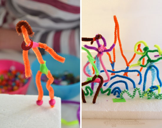 3D Foam and Pipe Cleaner Sculptures