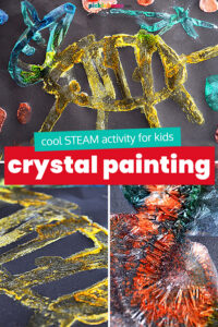 crustal painting STEAM activity for kids
