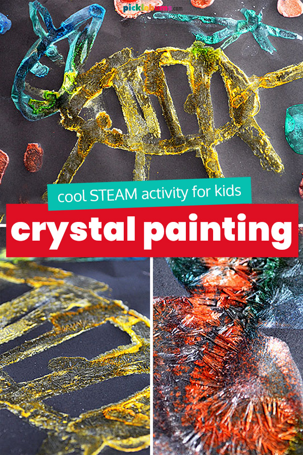 crustal painting STEAM activity for kids