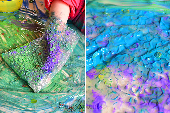 Fun accessories to add to finger painting - plus three easy finger paint recipes.