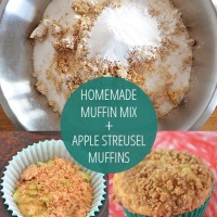 How to make a homemade muffin mix, and apple streusel muffins made from the mix
