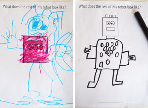 Robot Drawing Prompts - free printable
