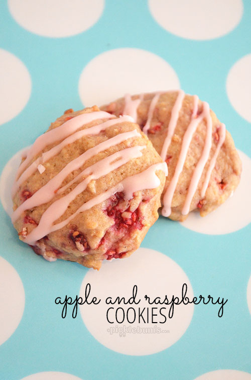 Apple and Raspberry Cookies