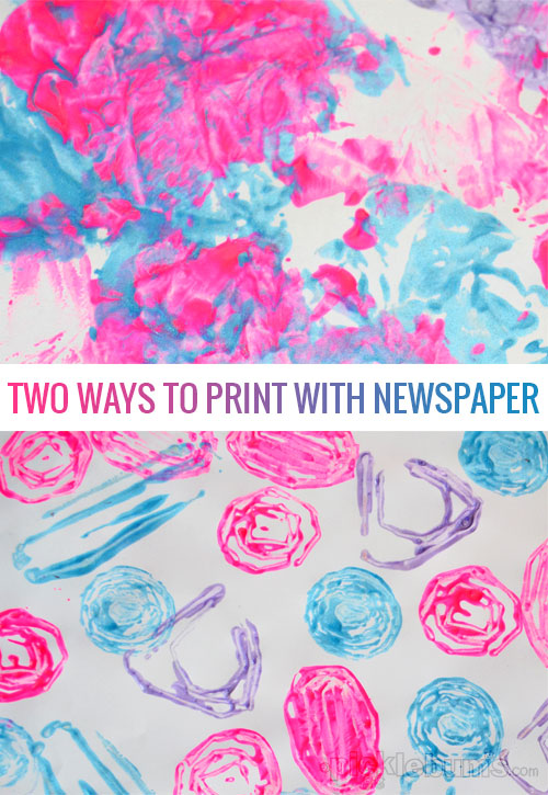 Two easy ways to print with newspaper or any scrap paper.