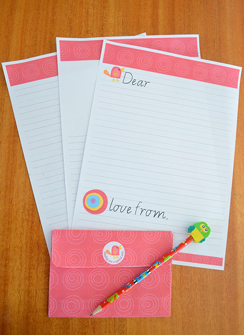 Free Printable Kids Letter Writing Set 
