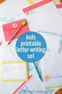 Free Printable Kids Letter Writing Set